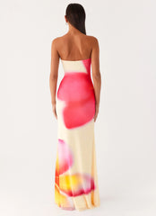 Iroha Strapless Maxi Dress - Frangipani Yellow