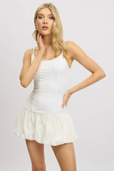 White Bubble Dress Singlet