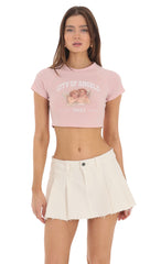 City of Los Angeles Graphic T-Shirt in Pink