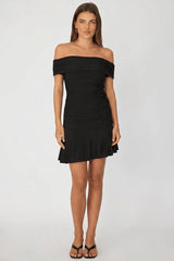 Black Off Shoulder Dress Mini