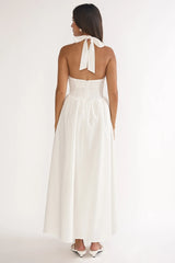 El Corazon High Halterneck Maxi Dress White