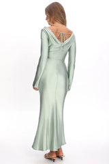 Loveland Cowl Back Midi Dress Sage