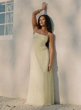 South Of France Maxi Dress Yellow Petite