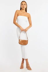 White Strapless Bodycon Dress