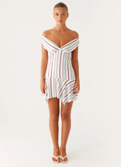 Kirby Mini Dress - Blue Stripe