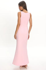 Antwerp Cut-Out Bust Maxi Dress Pink