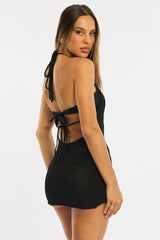 Black Crochet Beach Dress