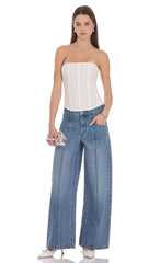 Daniella Corset Top in White