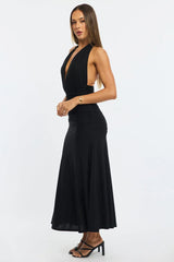 Black Halter Neck Dress