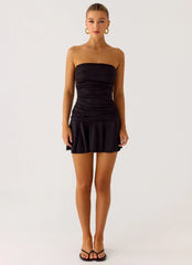 Meridella Strapless Mini Dress - Black