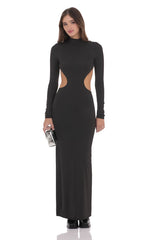 Cutout Maxi Dress in Black