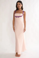 Elowra Bow Bust Maxi Dress Pink