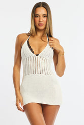 White Crochet Beach Dress