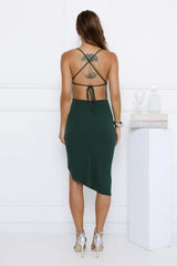 Regale Her Midi Dress Royal Green