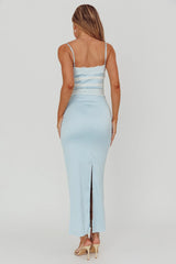 Kellan Lace Trim Maxi Dress Blue