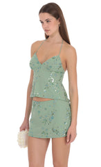 Mireya Embellished Halter Top