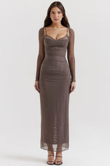 smoke maxi dress