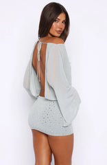 Music In My Veins Long Sleeve Mini Dress Mist