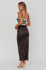 Kellan Lace Trim Maxi Dress Black