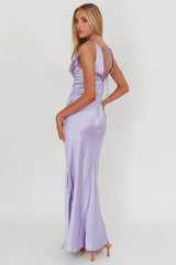 Lainy Cowl Bust Maxi Dress Lilac
