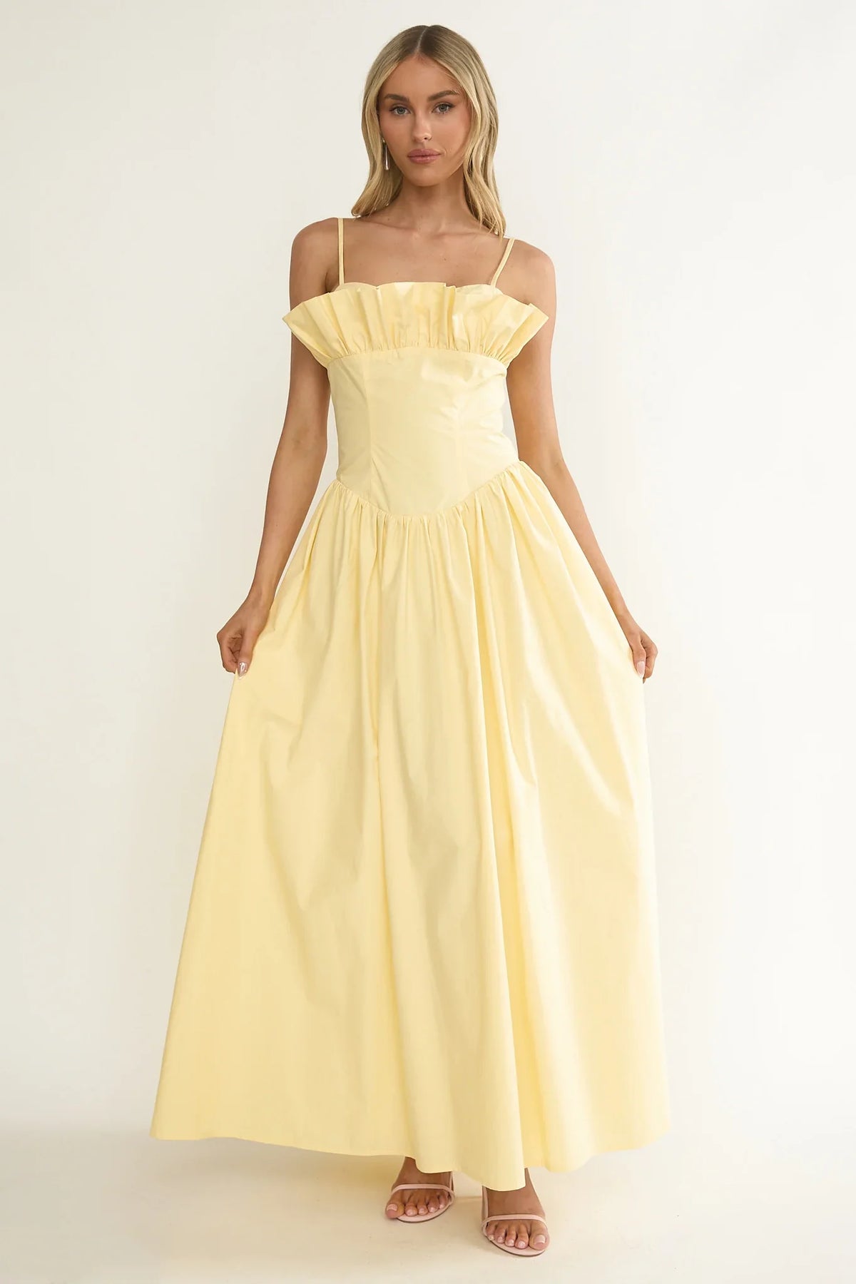 Pailin Frill Bust Maxi Dress Butter