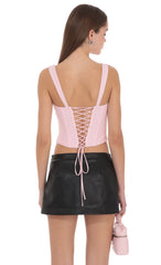 Amalise Corset Top in Pink