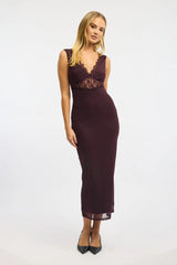 Red Bodycon Dress Sleeveless Mesh