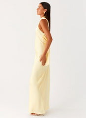Keena Scarf Maxi Dress - Lemon