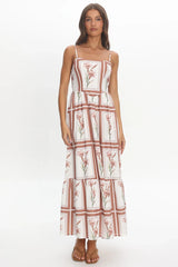 Newbury Bow Back Maxi Dress Floral Chocolate